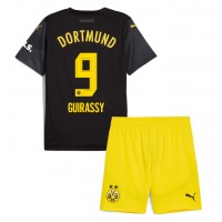 Camisa de Futebol Borussia Dortmund Serhou Guirassy #9 Equipamento Secundário Infantil 2024-25 Manga Curta (+ Calças curtas)